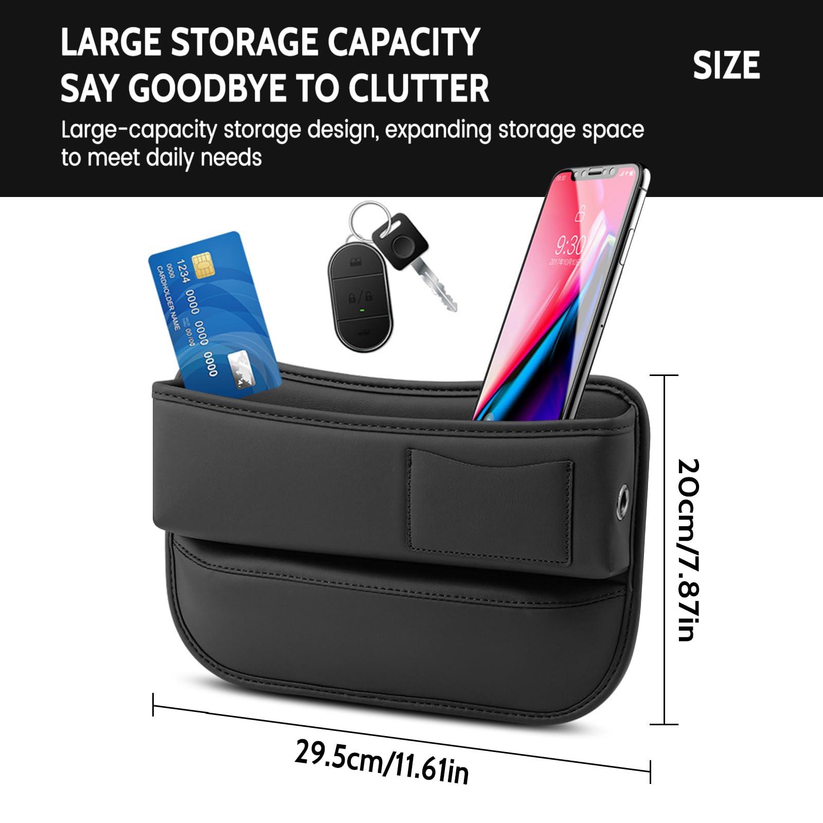 Organizer Console Centrale Organizer Per Auto Tianher Portaoggetti Da Sedile 2 Scomparti Per Telefono C 852462 - Foto 13