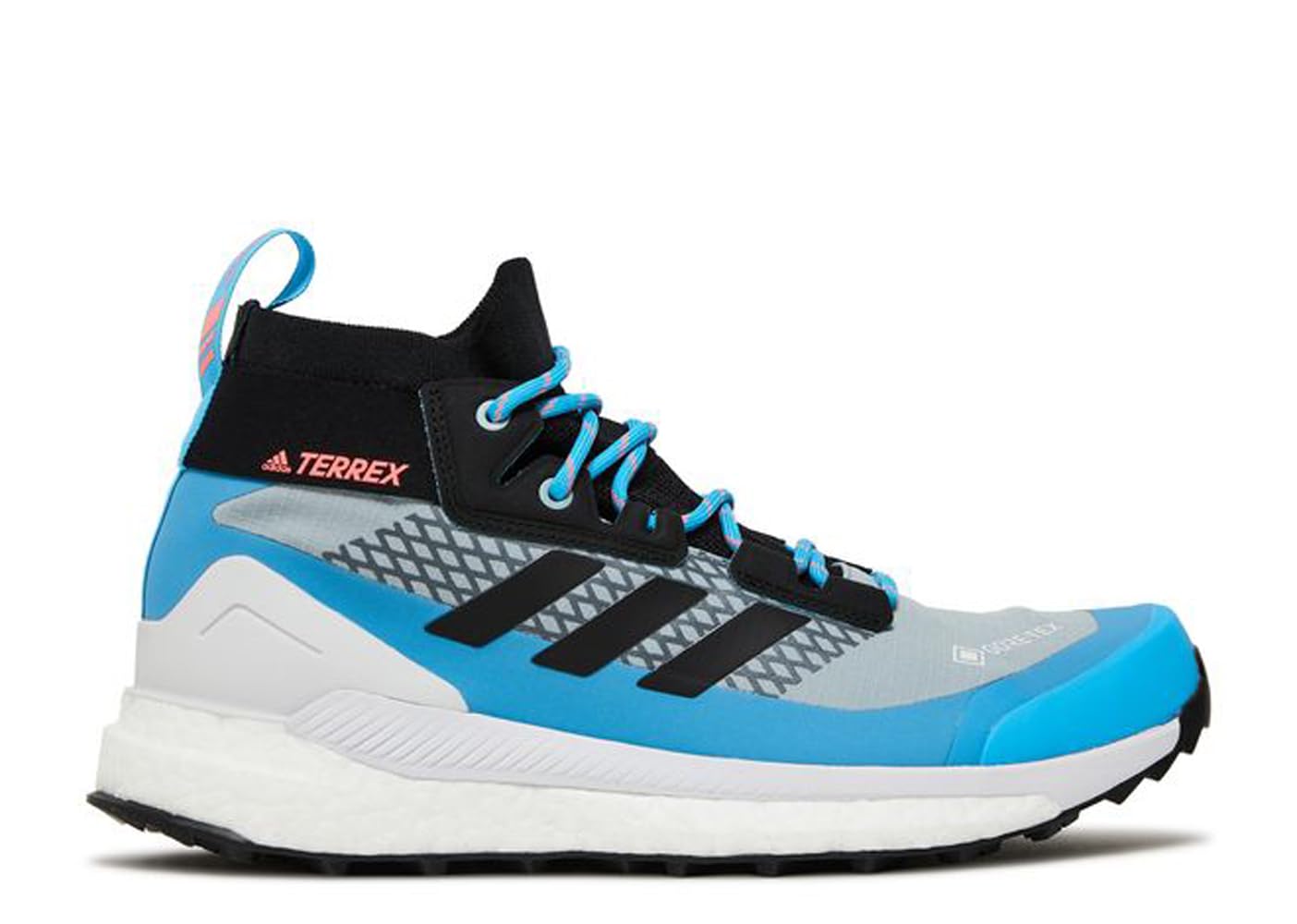 adidas Terrex Free Hiker GTX Womens Shoes Size 8, Color: Magic Grey/Core Black/Sky Rush