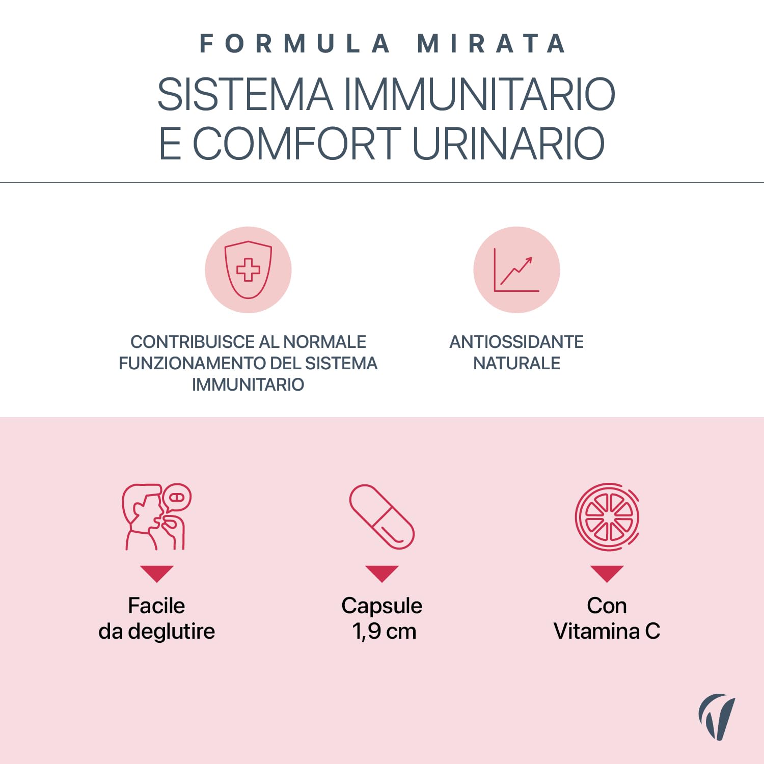Mirtillo Rosso con Vitamina C – 1250 mg di succo di mirtillo rosso in polvere al giorno – 37,5 mg PAC – 180 capsule vegane – Senza additivi inutili – Vitavea