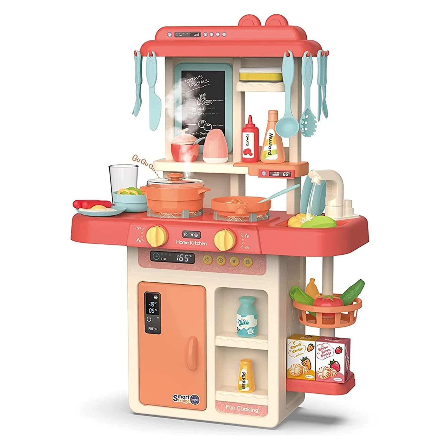 Lirzeg Big Sized Portable Suitcase Shape Kids Pack of Kitchen Playset Musical & Light Kitchen Set Toy for Kids with Amazing Sound and Accessories, Plastic,Multicolor (42 PCS Kitchen Playing) (B0BN8CL1D9) Amazon Price History, Amazon Price Tracker