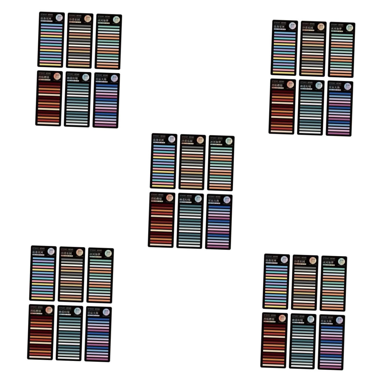 DOITOOL 30 Set Segnalibri Adesivi Colorati Marker per Pagine con Design Casual per Ufficio Scuola e Casa per Organizzazione Libri e Documenti