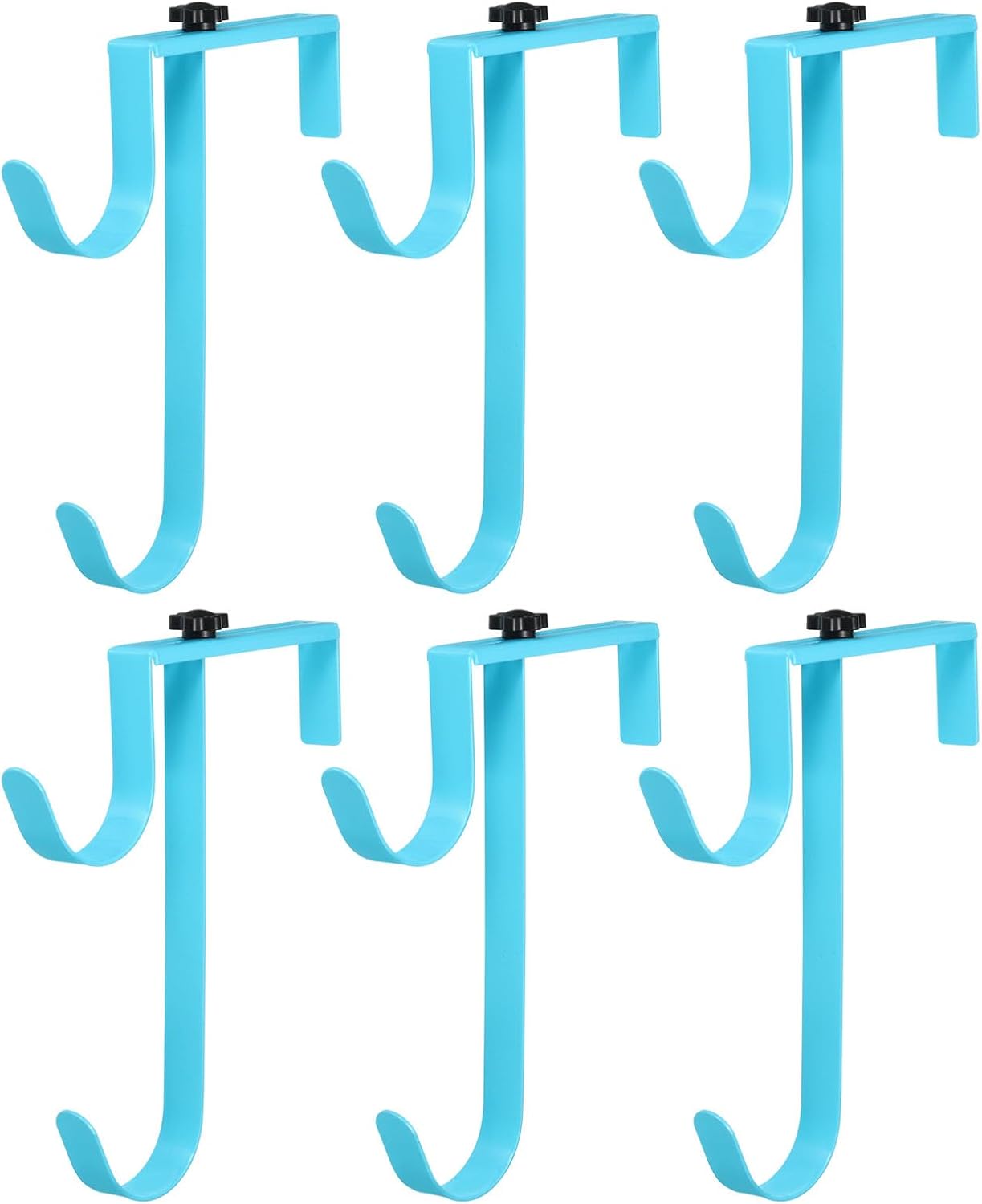 uxcell 6PCS Adjustable Pool Pole Hanger, Double Pool Hooks