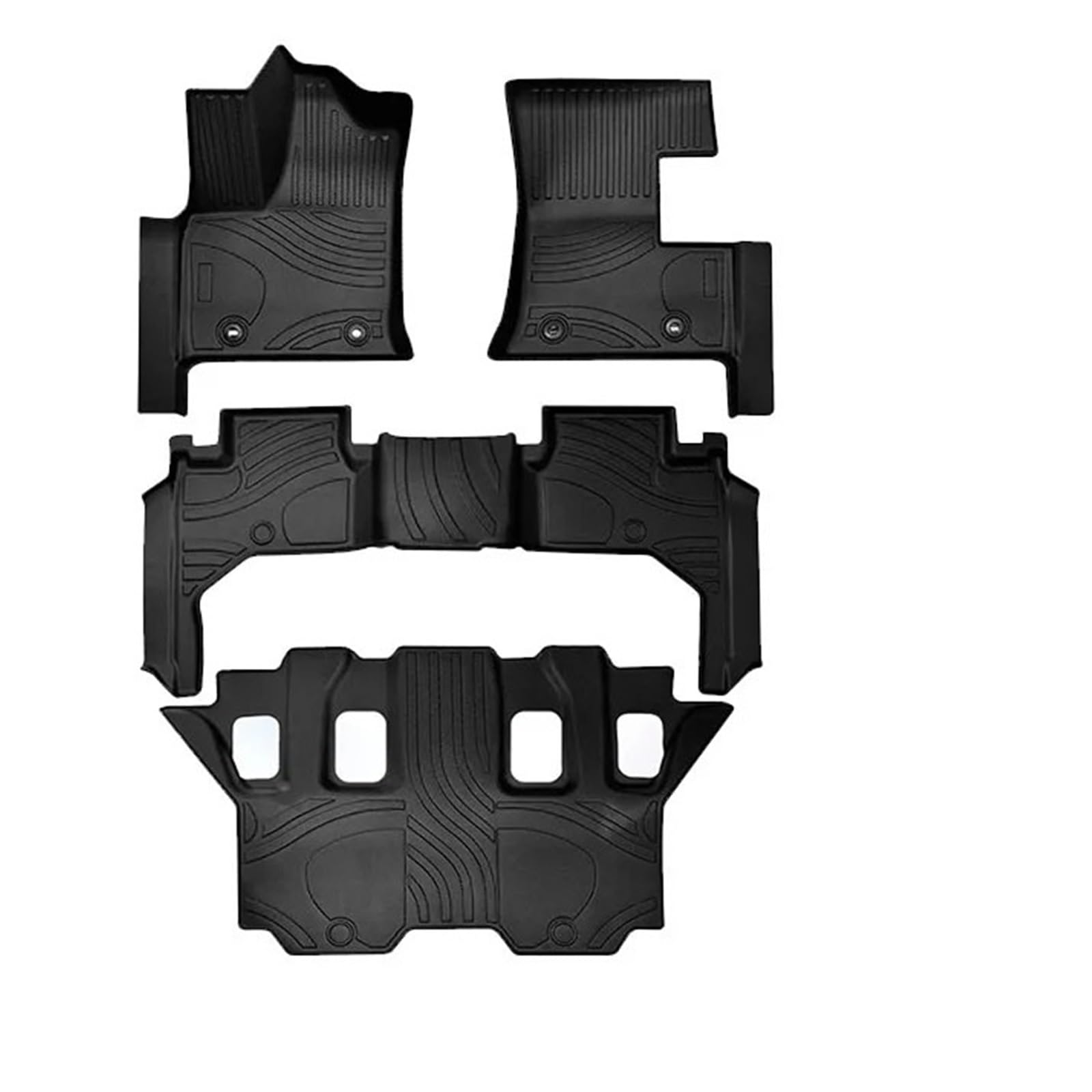 oimcpr 3D Floor Mats Trunk Pad Compatible for Toyota Land Cruiser LC300 2024 2023 2022 7seat Anti-Slip Waterproof Accessories in The Middle East(LHD 4PCS)