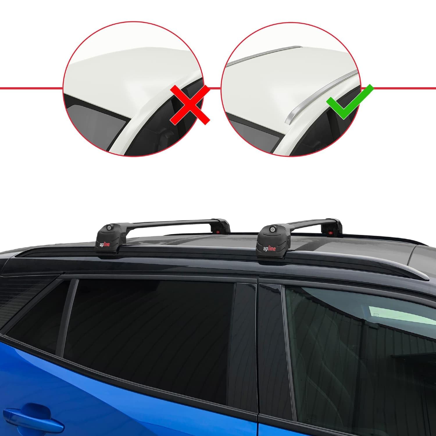 Turtle Air 2 per Peugeot 2008 Versioni 2020+ Barra Da Tetto Auto, Portabagagli, Barre Tejadilho (Silver