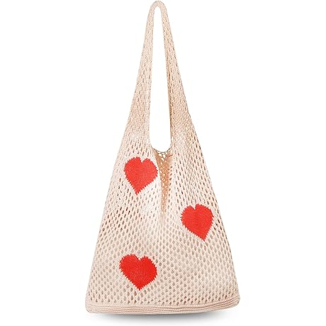Captivating Crochet Heart Tote: An Adorable Y2K Statement
