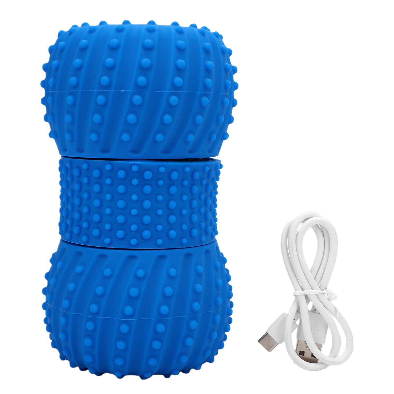 ZJchao Peanut Yoga Roller Ball Bola de Masaje Eléctrica para Liberación Miofascial de Tejido Profundo con de Sonido Incorporado Batería Recargable de 800 Mah (BLUE)