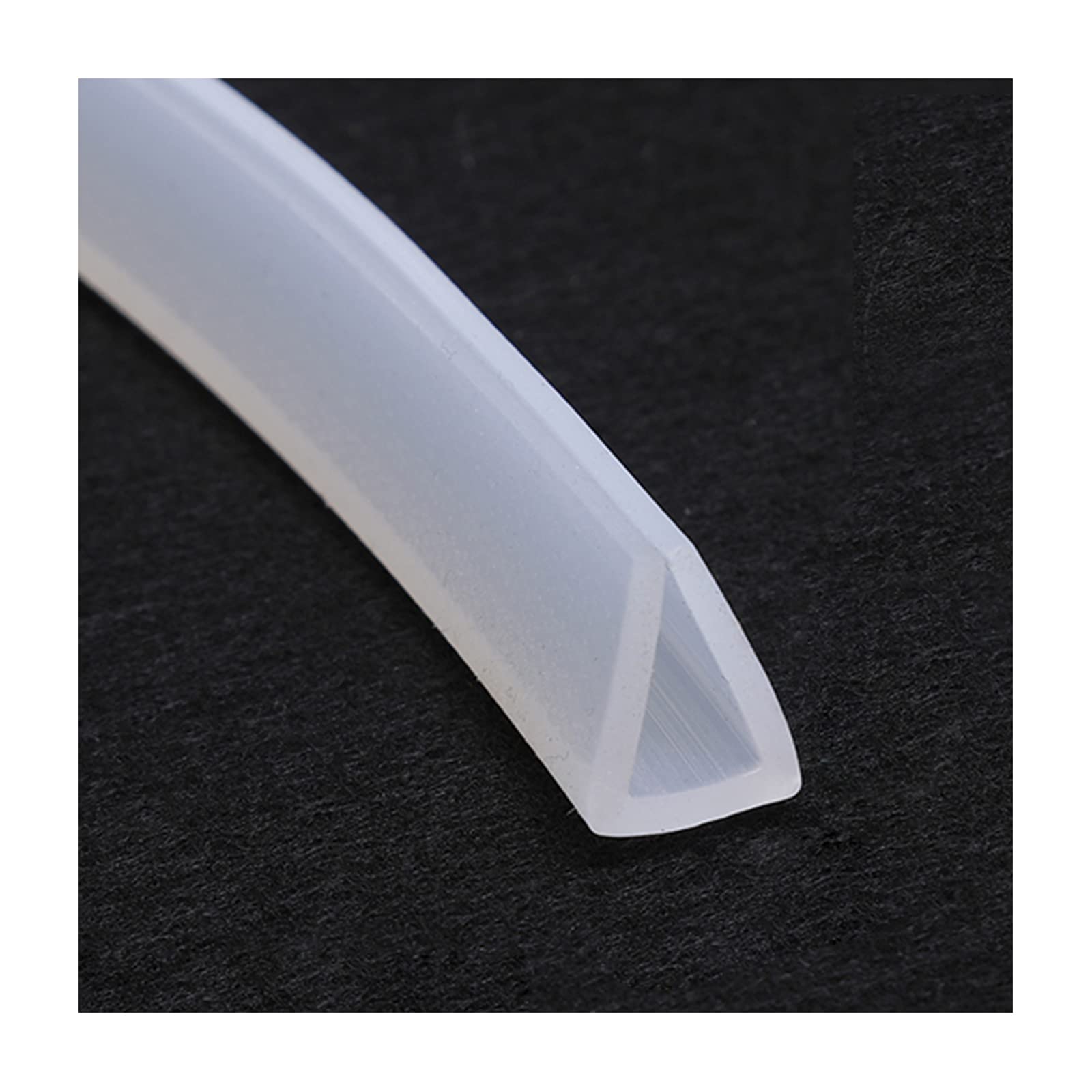 Striscia protettiva per bordi trasparente, in plastica, a forma di U, in silicone, guarnizione in gomma trasparente, adatta per l'uso in cucina, 5 metri di lunghezza, (12 mm x 15 mm)