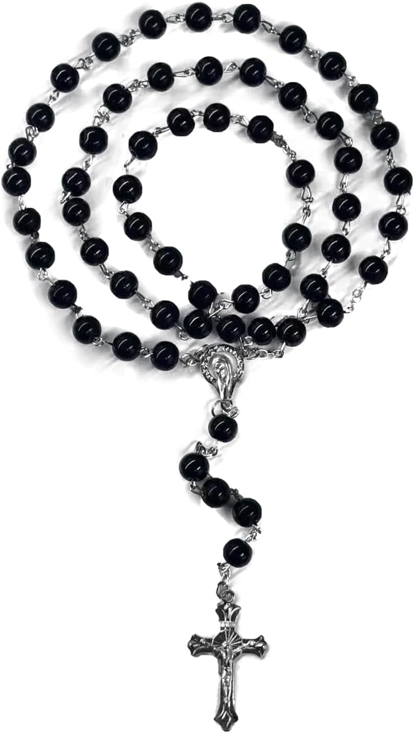 Rosary Beads, Rosary Beads Catholic for Men and Women Pack in Holy Cup Metal Gift Box, First Communion Rosary for Girls and boys, Rosary Necklace as Gifts for Mother, Grandmother, Elders.
