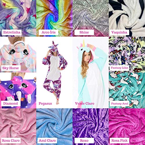 Pijama Kigurumi Cosplay (Infantil (P) Altura de 1,05m à 1,14m, Estrelinha)