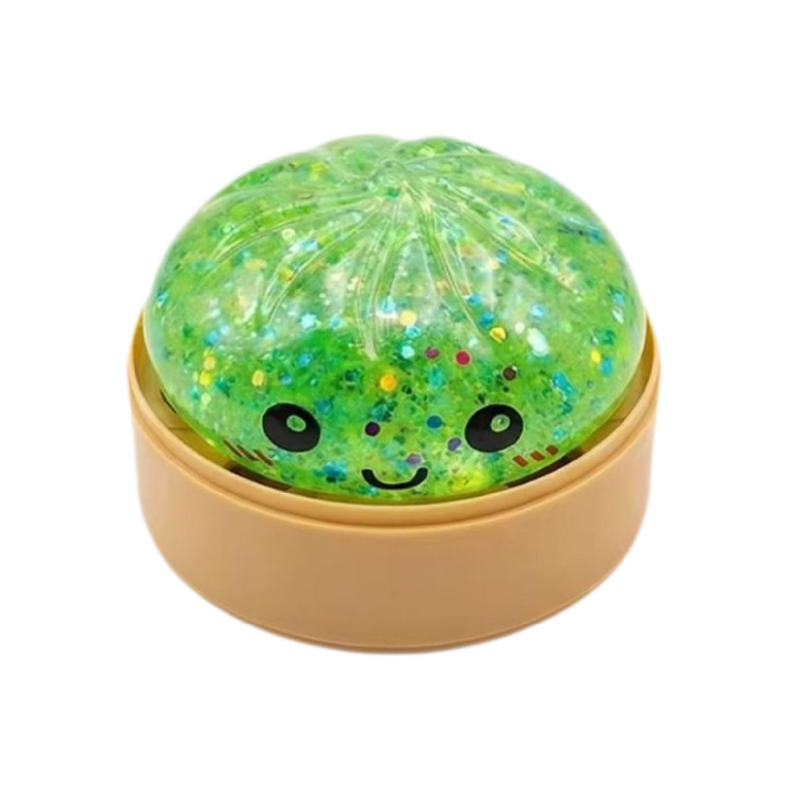 Glitter Dumpling Squishy, New Cute Squishy Dumplings With Steamer Box Soft Squeezable Fidget Toy For Adults Birthday And Graduation Gifts (E-2) — image 1