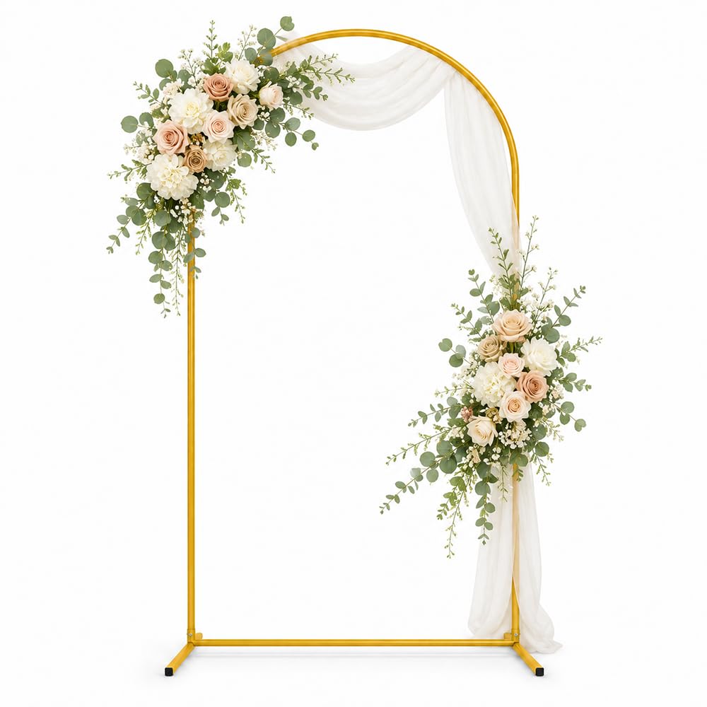 Stojak na łuk weselny, 3 szt. stojak, metalowy łuk, łuk ślubny, łuk balonowy, dekoracja na urodziny, imprezę (1,2 x 2,2 m, 1 x 2 m, 0,8 x 1,8 m)