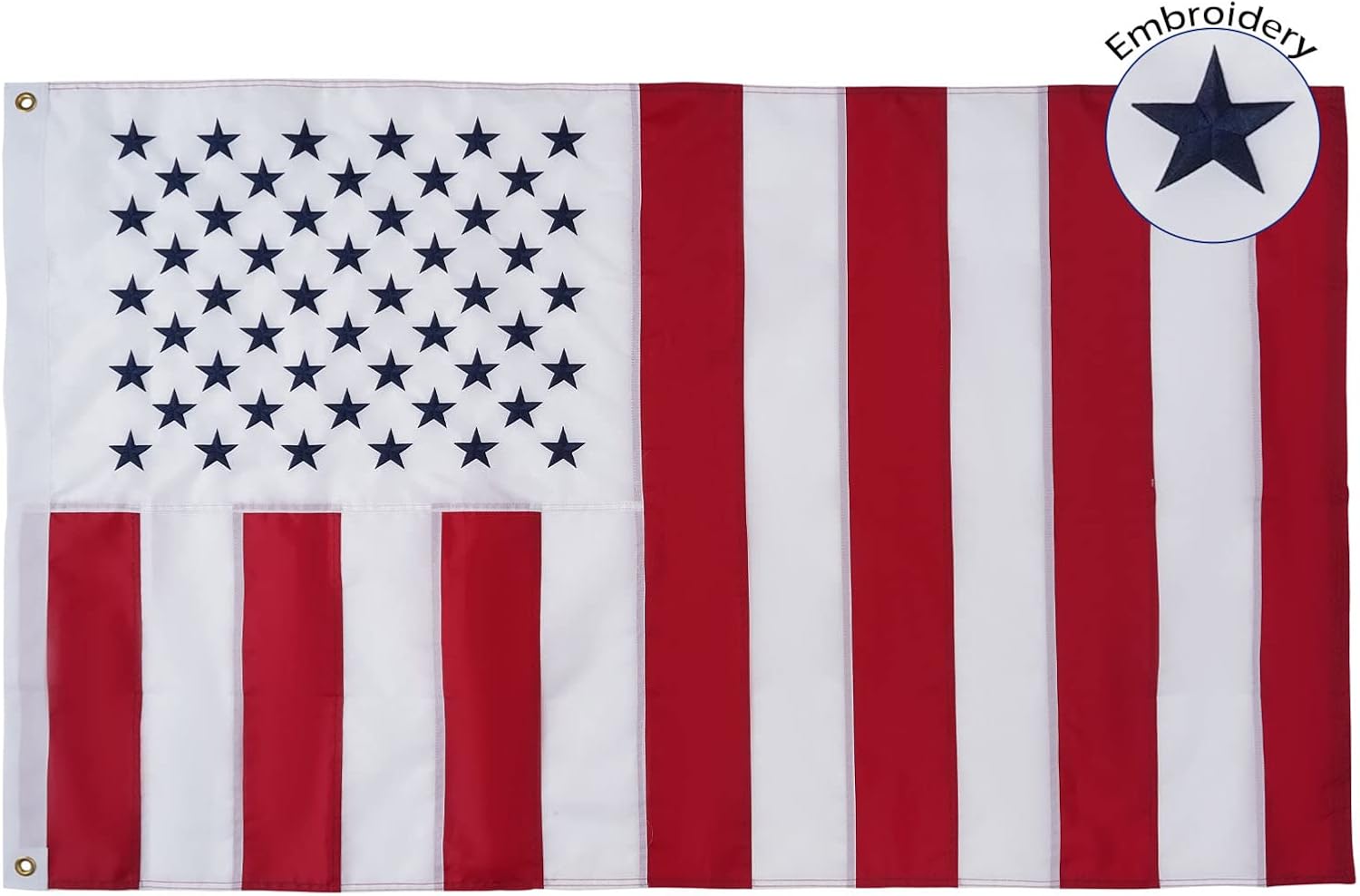 Bradford Civil Peace Flag 2x3 ft Outdoor Made in USA, Embroidered American Peace Flags Double Sided Heavy Duty, Polyester Unite States US Civil Flag with 2 Grommets Peace Flag 2x3 Feet