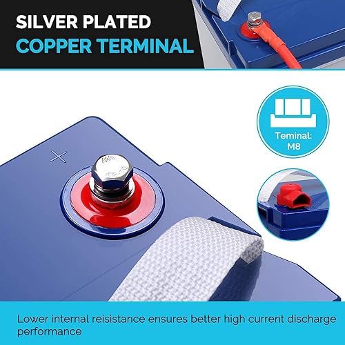 Miniatura 7 de Renogy Batería de gel híbrida de ciclo profundo de 12 V y 100 AH más de 750 ciclos recargable para viento solar caravana campamento marino UPS motor