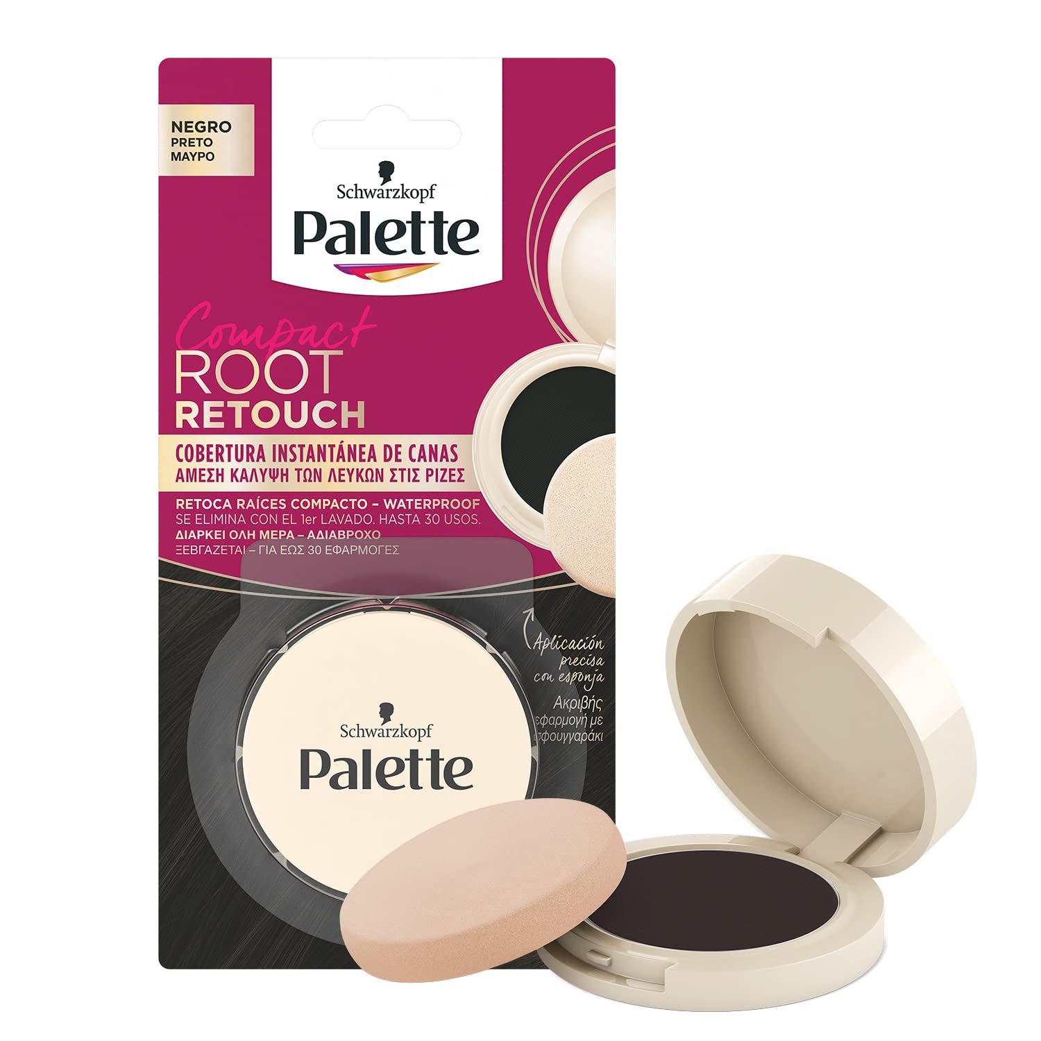 Schwarzkopf ROOT RETOUCH COMPACT retoca raíces #negro 3 gr