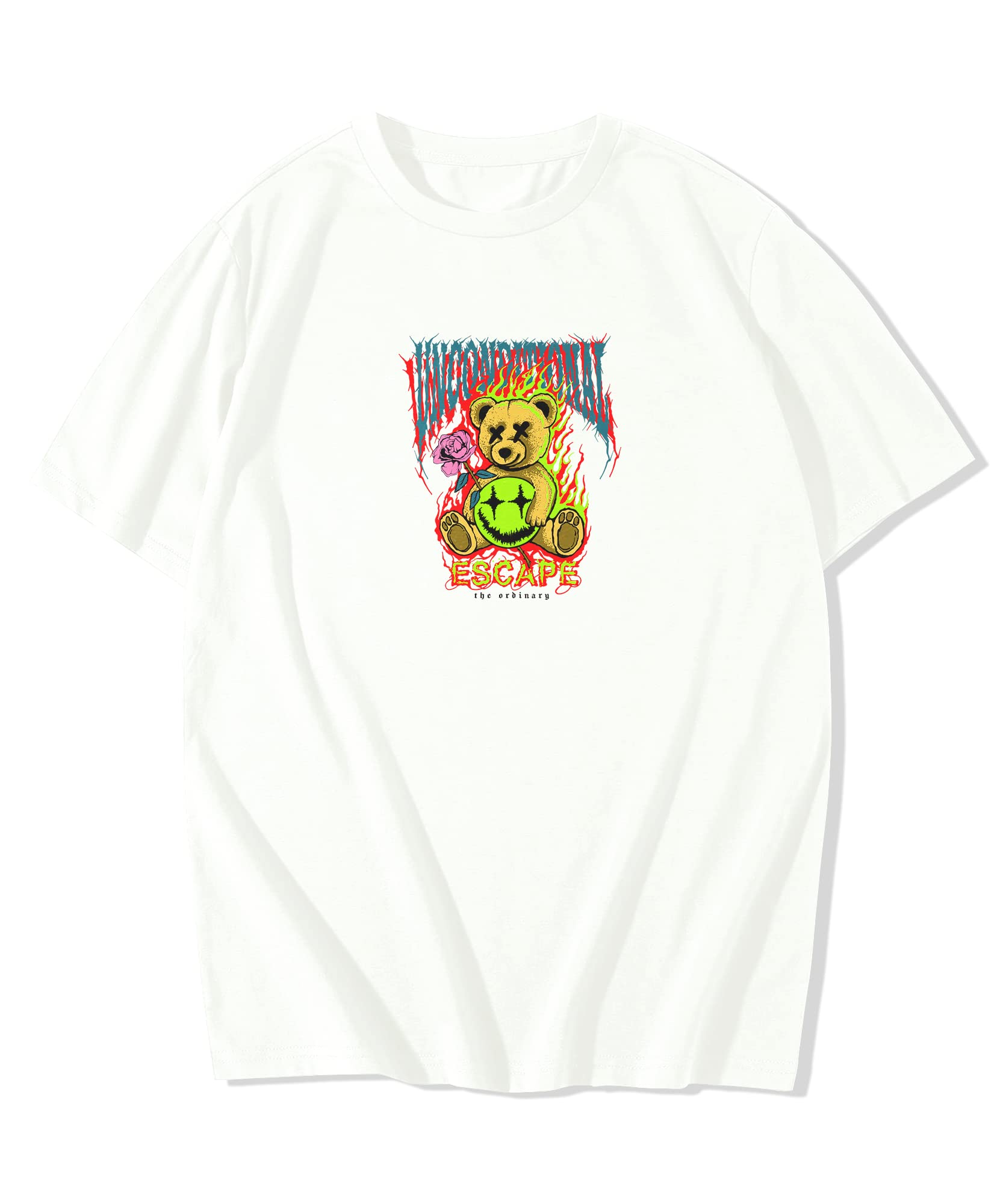 Alfaq Oversized Escape The Reality Tshirt | Black Oversized Tshirt | Streetwear Oversized Tshirt | DropShoulder T-Shirt for Men and Women | Back Printed Tshirt