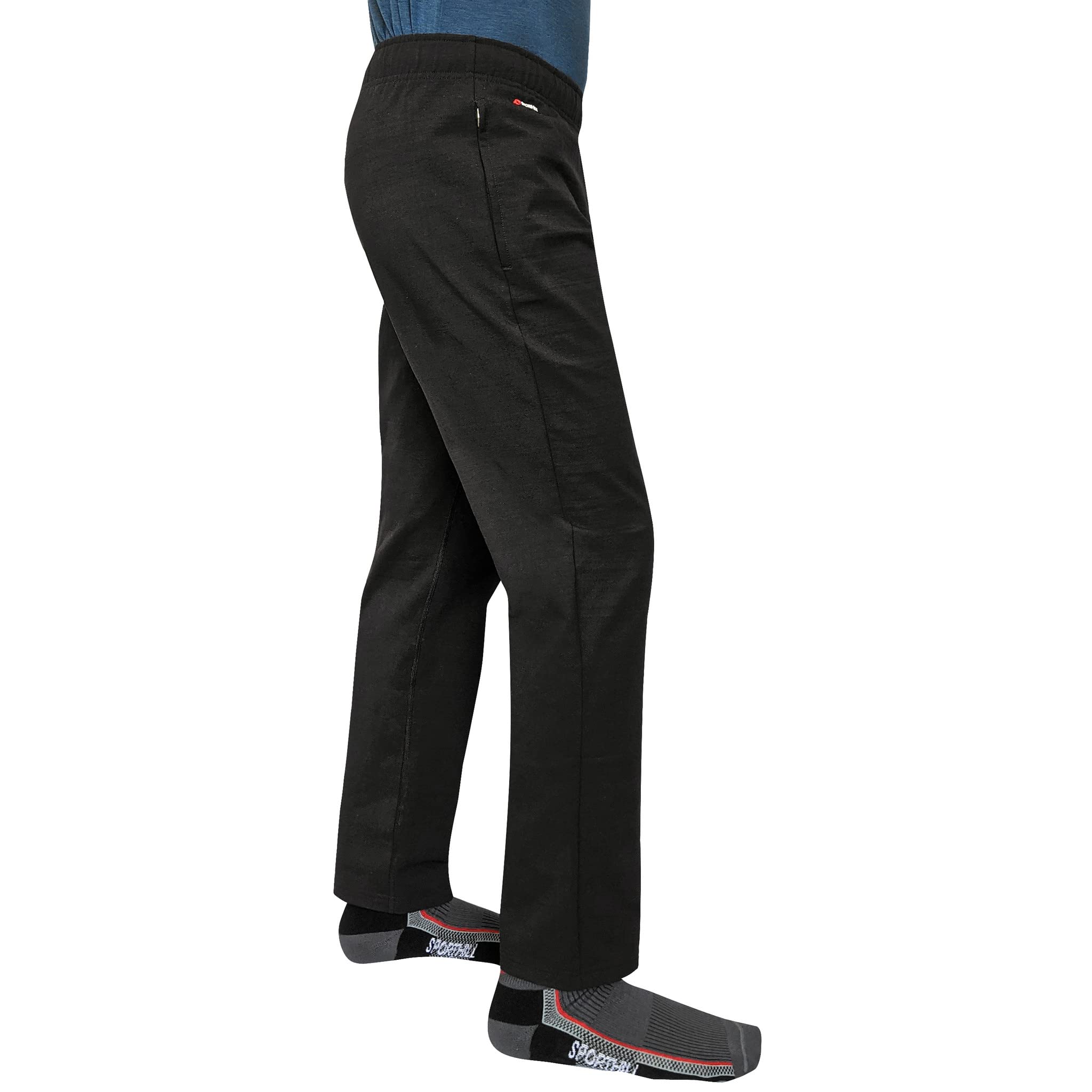 SportHill Mens 3SP Terrain II Straight-Leg Mid-Rise Jeans-Like Fit Warm Run Pants with Drawcord Flatlocked Inseam