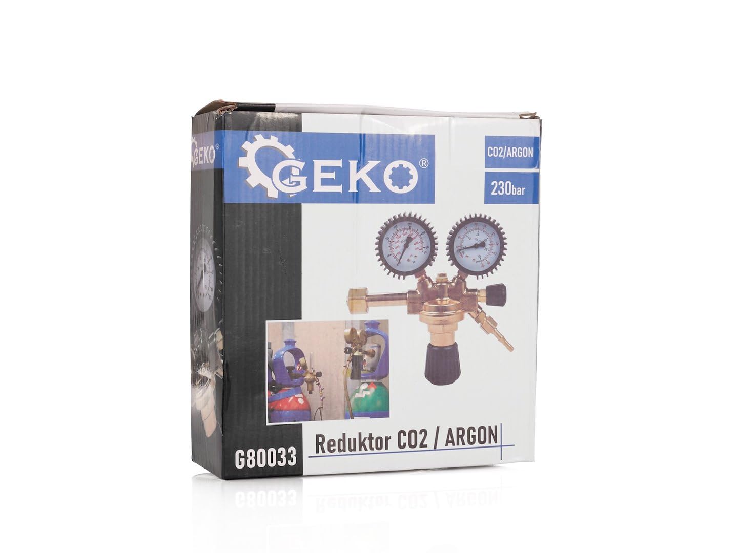 BSD Regulador de Gas CO2/Argón 200 Bar con Manómetros, Control Preciso de Flujo y Presión, Ideal para Soldadura y Corte Profesional
