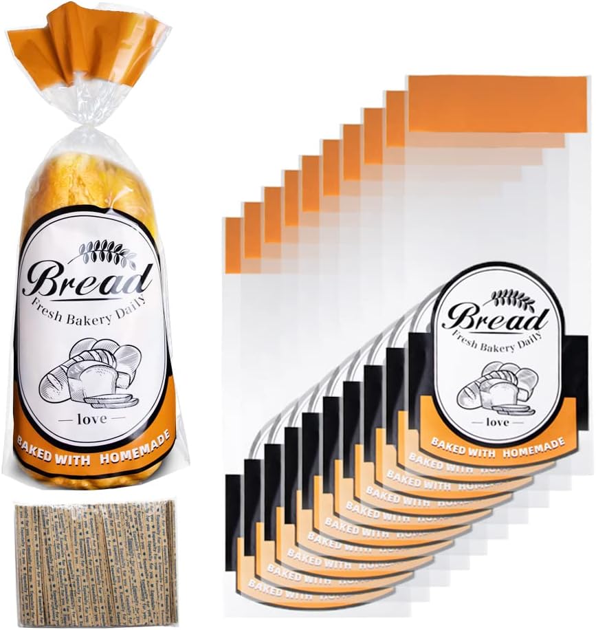 Lesibag Bread Bags for Homemade Bread or Bakery, 100