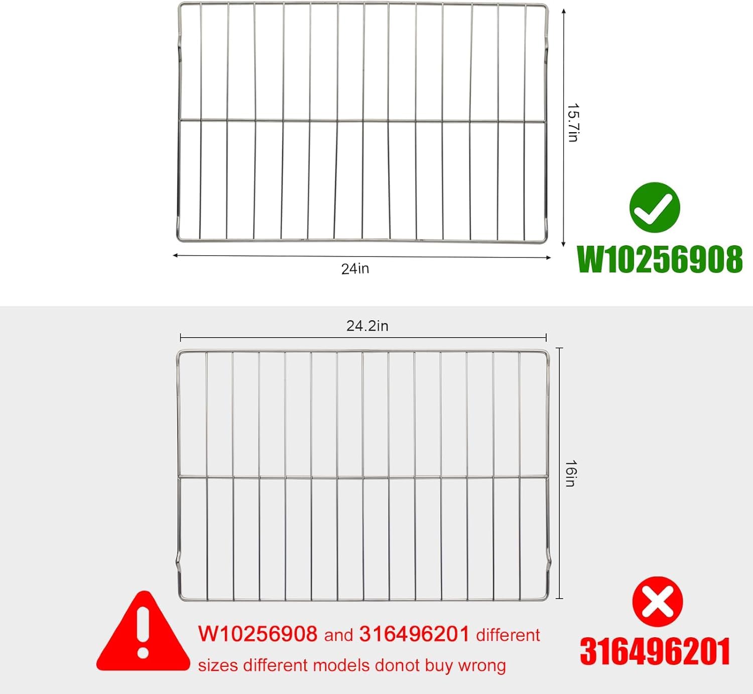 W10256908 - Estante de repuesto para horno Whirlpool Range AP4411894, PS2358516