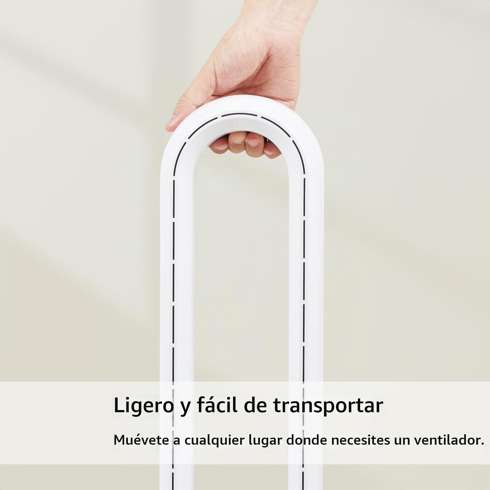 EZSMART Ventilador sin aspas, 66CM 80° oscilante Ventilador de torre control remoto, 8H-Timer, 8 niveles de ventilación, Ventilador de pedestal silencioso y táctil para dormitorio de oficina