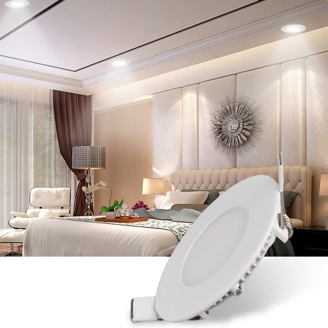 Jionet 1Packs 12W 6 Inch Led Recessed Ceiling Lights, 720Lm Ultra Slim Downlights, 6500K Cold Light Light White Spotlights For Kitchen Ceiling