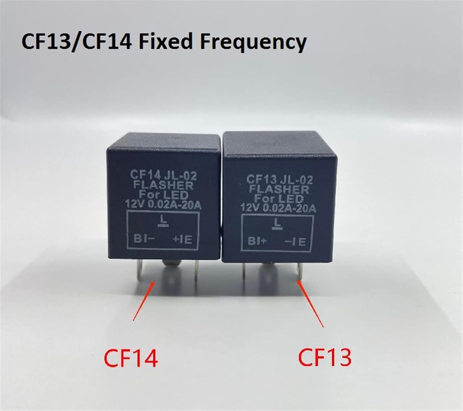 1 PCS JL-02 CF13/CF14 Relay Adjustable/Fixed Frequency Flasher Car Turning LED Light Flashing(CF14 Fixed Frequency)