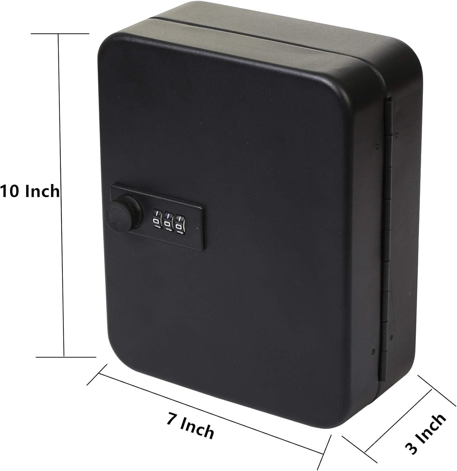 Steel Key Cabinet Security Box Wall Mount with Combination Lock and Radom Color Key Tags-Holds 24 Keys