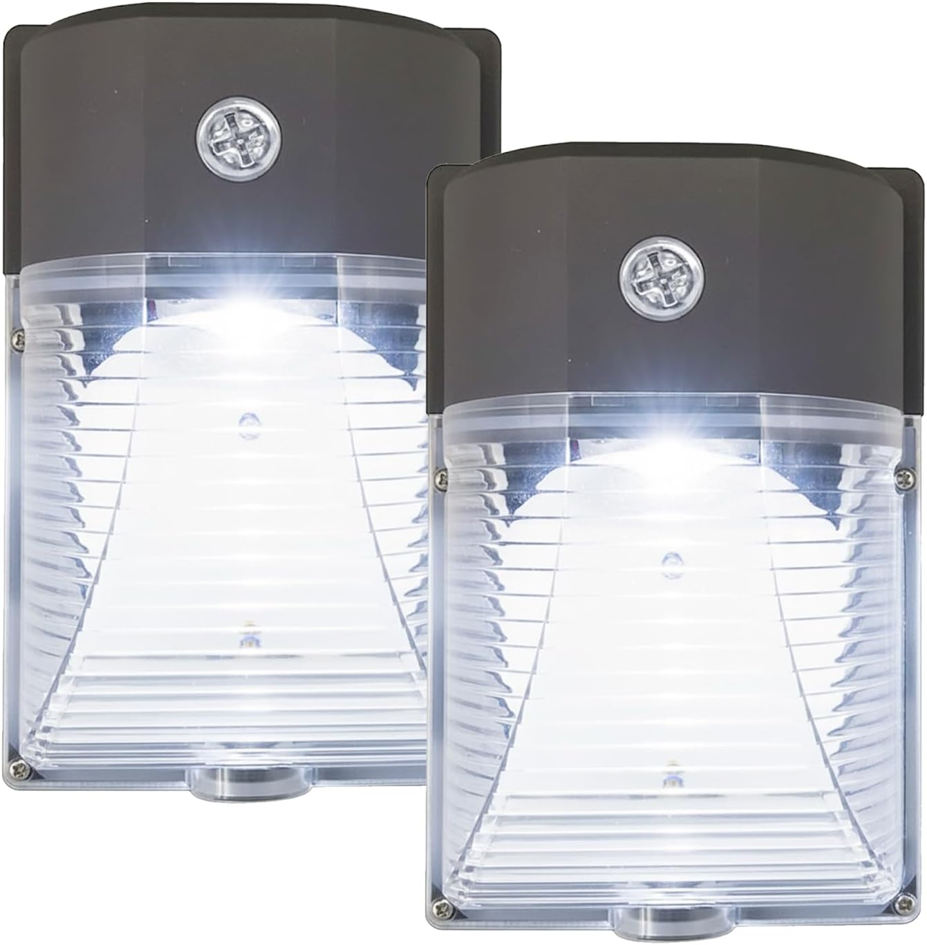 LED Wall Pack Light, 26W (150-250W Equivalent),with Photocell Dusk to Dawn,3000LM 5000k Daylight White,IP65 Outdoor Security Lights,ETL (2 Pack 26 Watt)