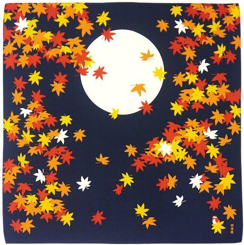 HAMAMONYO Furoshiki Wrap Cloth Moonlight Night of The Autumn Leaves