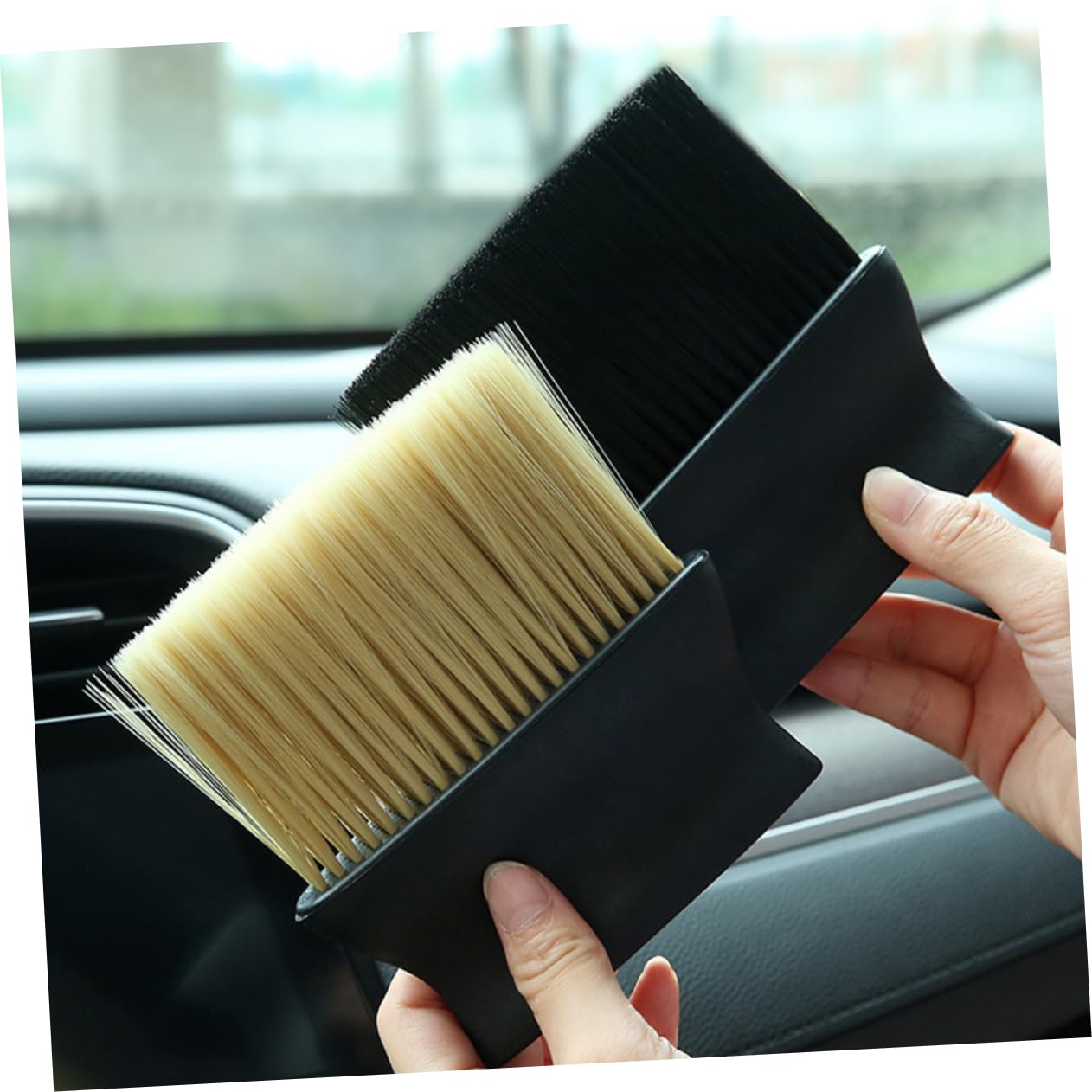 Healeved 16pezzi Spazzole per Pulizia Auto Pennello Detailing per Prese Aria e Fessure Sedile Strumento Portatile per Rimuovere Polvere e Sporco Senza Graffi Design Ergonomico e Setole