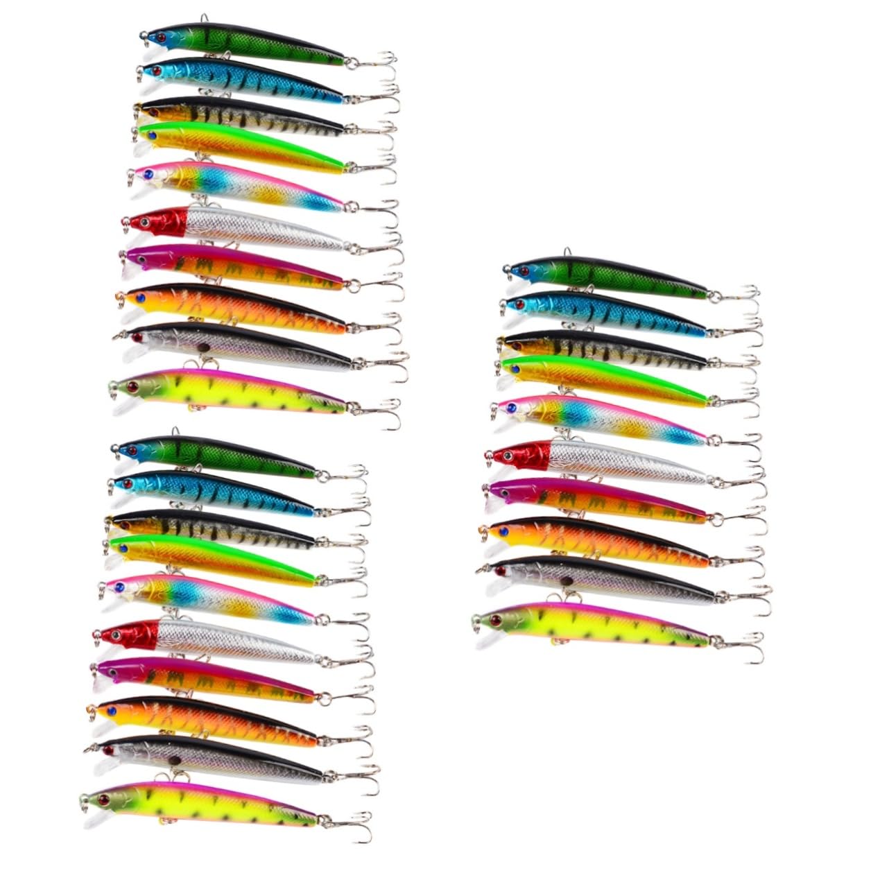 Kisangel Ensemble Complet De 30 Leurres Flottants Rigides pour La Pêche en Eau Douce 8 5 G en Plastique Robuste