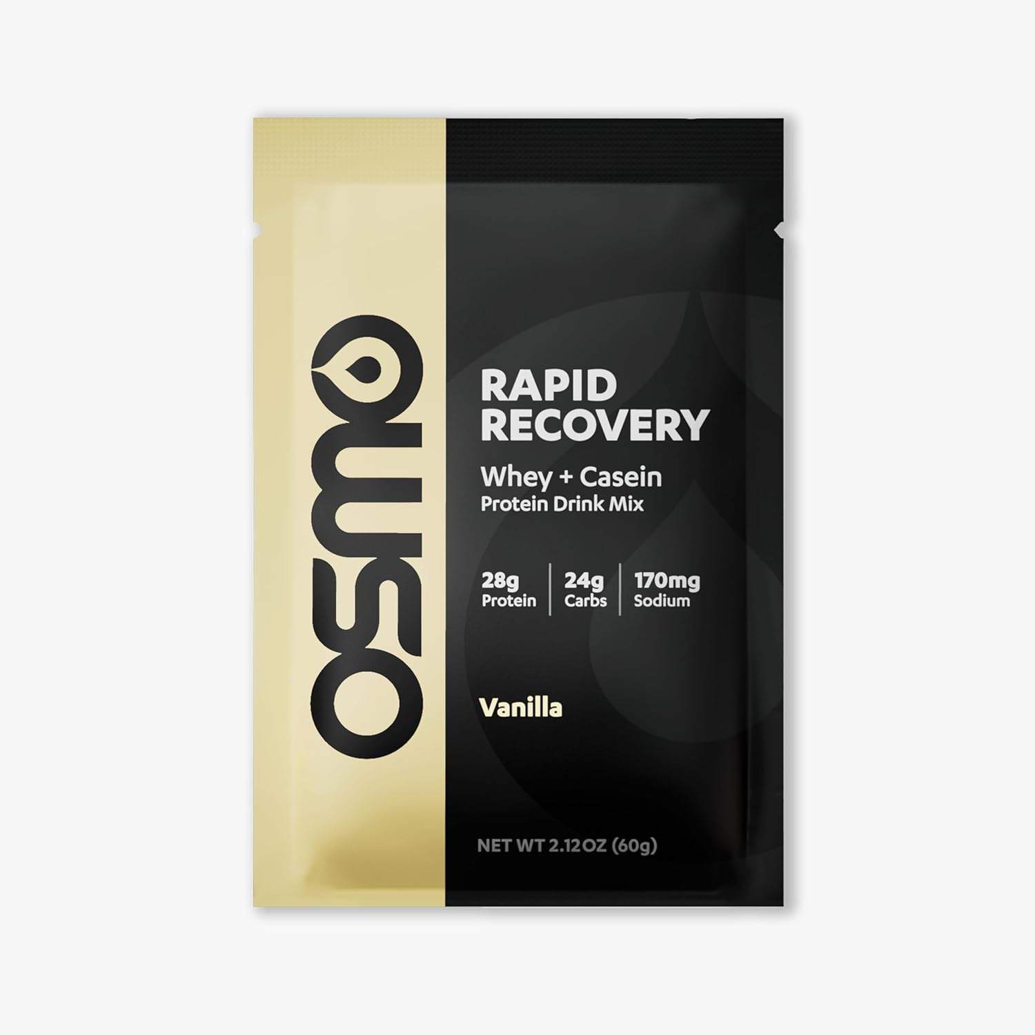 Osmo Rapid Recovery - Whey & Micellar Casein Protein Powder Blend with Carbohydrates & Caffeine, All Natural Ingredients, Enables Muscle Repair & Boosts Glycogen Restoration - Vanilla, 8 Servings