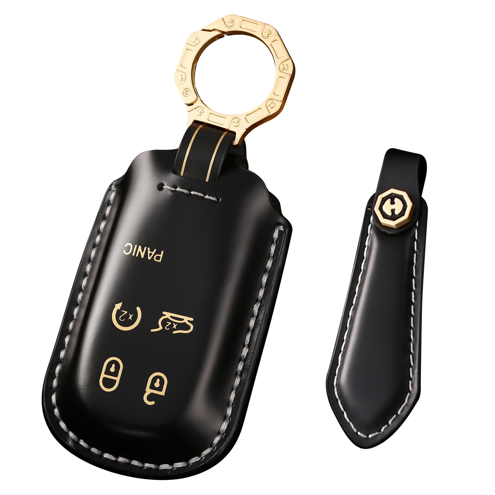 Pasuje do etui na klucze Jeep z prawdziwej skóry bydlęcej, etui na klucze