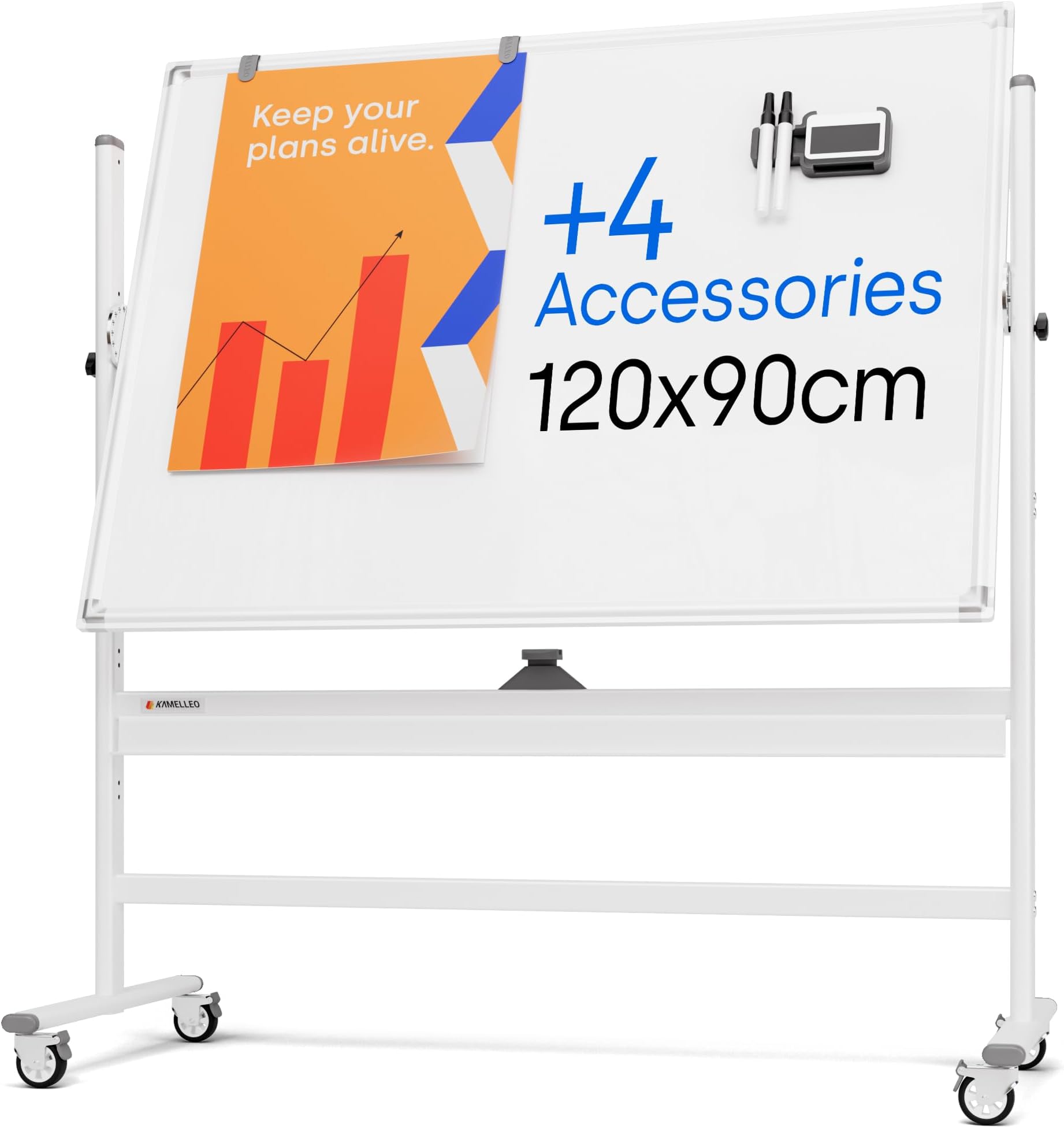 Magnetic Board FLIPCHART WHITEBOARD 60X90CM Höhenverstellbar Magnetisch Magnettafe Mit Flip Chart