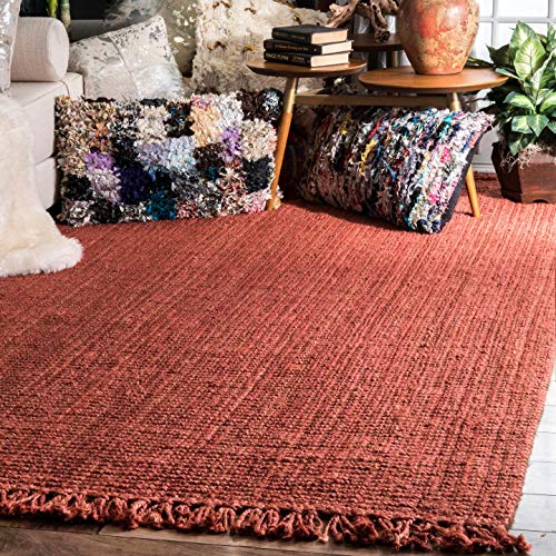 nuLOOM Natura Collection Chunky Loop Jute Rug, 6' x 9', Terra