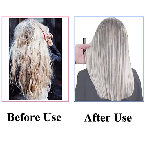 Vista 4 de Paquete de 3 peines de cola de rata con dientes finos de fibra de carbono resistentes al calor, mango de acero inoxidable y diseño de cola de púas