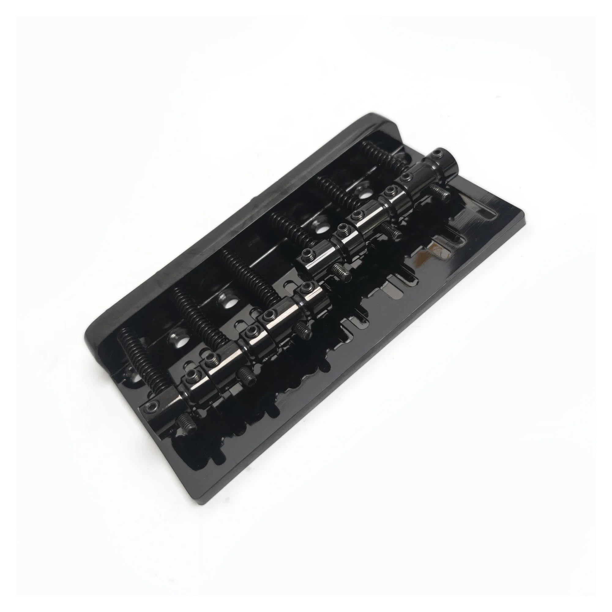 Puente for bajo de 6 cuerdas, puente de sillín rígido fijo de Metal, pieza trasera for guitarra cromada(Chrome)