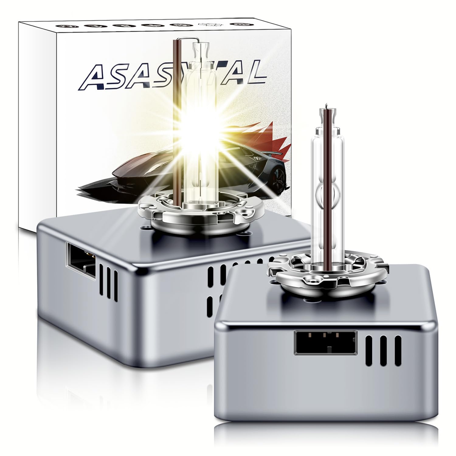 Lampade Xenon D5S 25W 4300K Bianco Caldo 12V HID Fari Auto Abbagliante/Anabbagliante, 2 Pezzi