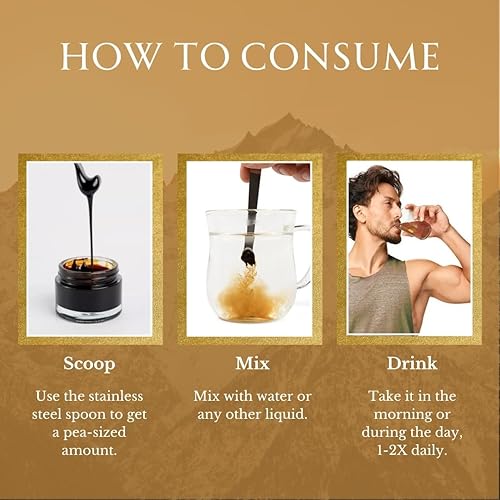 Miniatura 5 de Super Natural Goods Resina Shilajit de alta potencia nutricional, grado A con más de 85 minerales derivados de plantas y ácido fúlvico, energía e