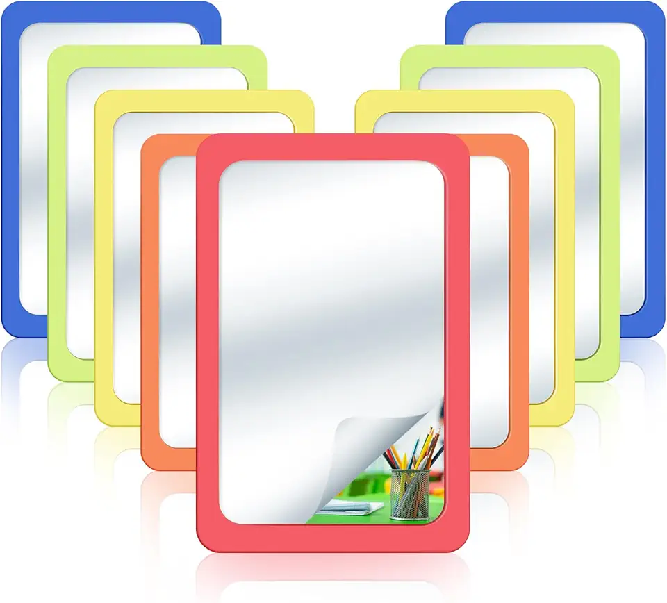 Dandat Small Mirrors for Kids Toddler Child Safe Shatter Proof 6 x 4 Inch Unbreakable Classroom School Mirror for Craft Bulk in Preschool Nursery Daycare Spa Party