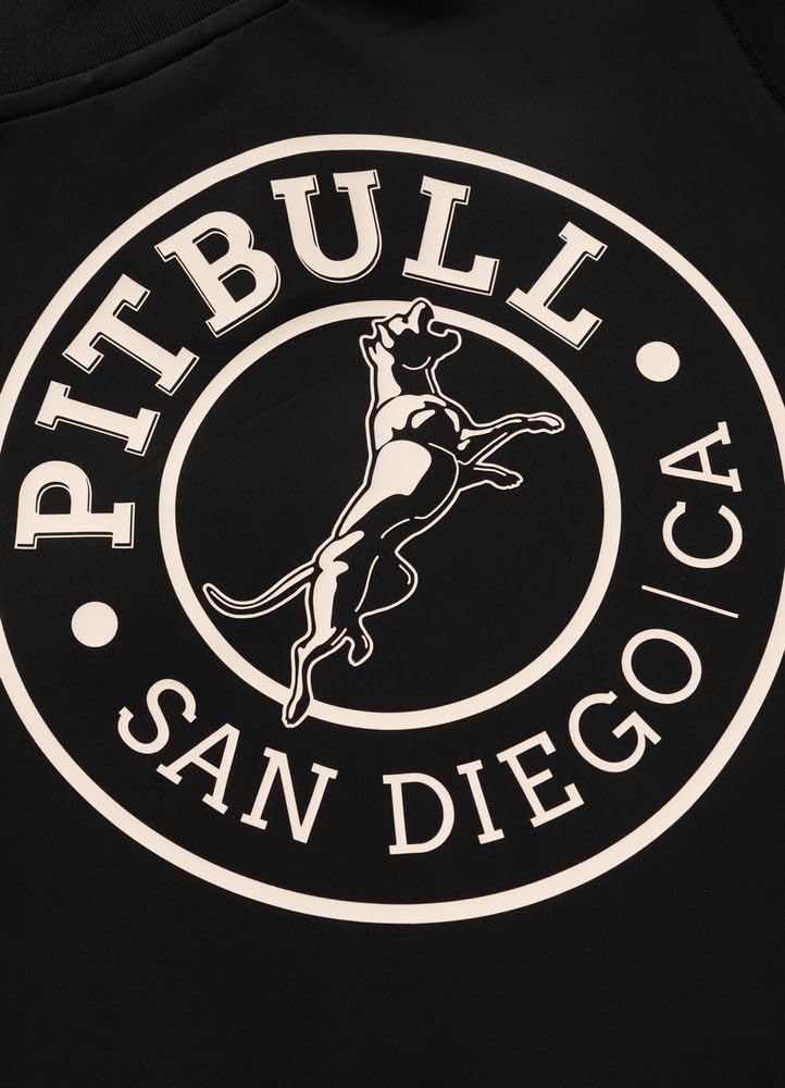 PITBULL - Sudadera Hombre con Cremallera Oldschool San Diego CA, Chaqueta Sudadera Hombre con Cuello Alto, Chaqueta con Cremallera, Sudaderas con Estampado, Sweatshirt