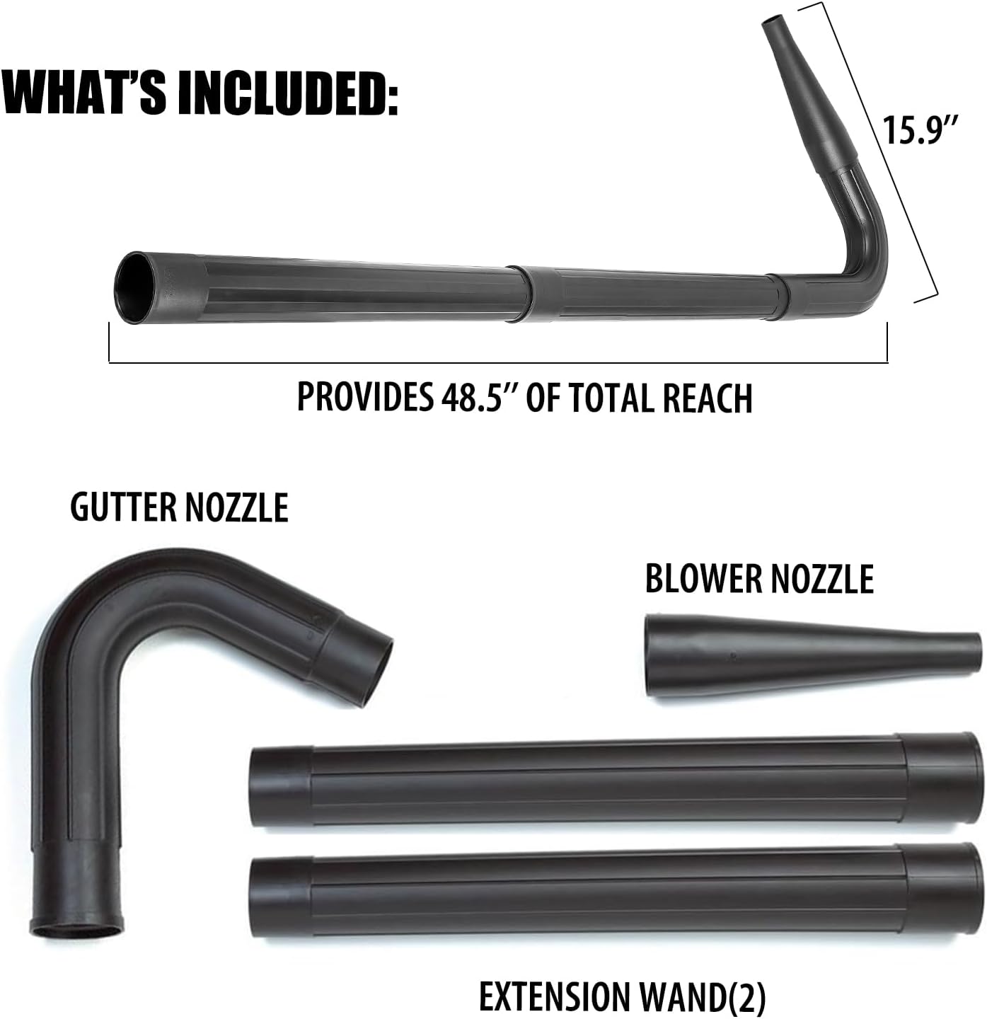 Vacmaster 2.5-Inch Gutter Cleaning Kit, V2GK