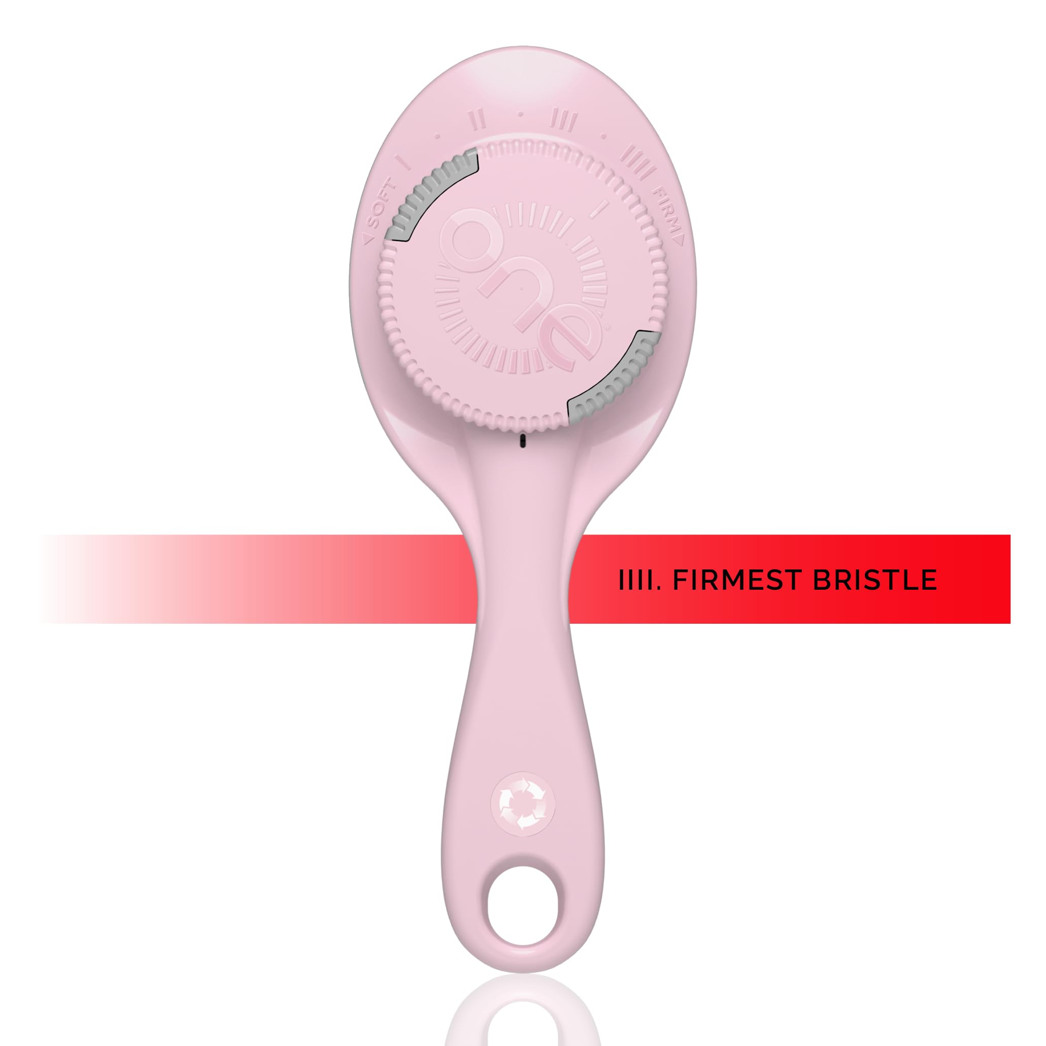 ONE Hairbrush - Adjustable bristle strength hairbrush (Pink) for fine and fragile hair, wavy, thicker, curly, coily and textured hair. - Image 2