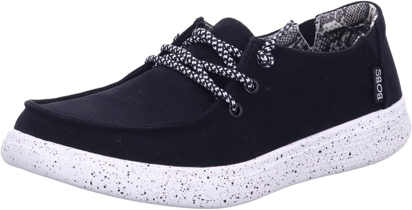 Skechers Women's Bobs Skipper - Tide Pool Sneaker, Black, 8