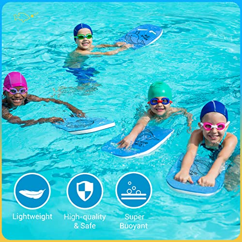 Heysplash Swim Kickboard For Kids, Swimming Kickboard Cute Pattern Swim Training Aid For Children, Pool Exercise Equipments For Beginning Swimmers Safety Swim Board Auxiliary - Dolphin Blue #TOP5