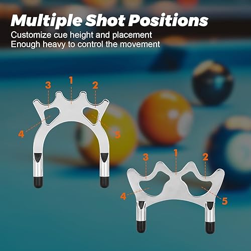 Miniatura 7 de Palo de puente retráctil de fibra de carbono 3K con cabezales de puente de metal extraíbles, soporte profesional de billar con bolsa de