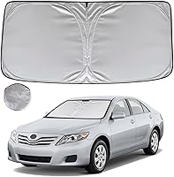 Vista 23 de KAYZT Parasol para parabrisas para Toyota Camry 2012-2017 LE XLE Hybrid SE XSE Sedan plegable, accesorios de ajuste personalizado para ventana