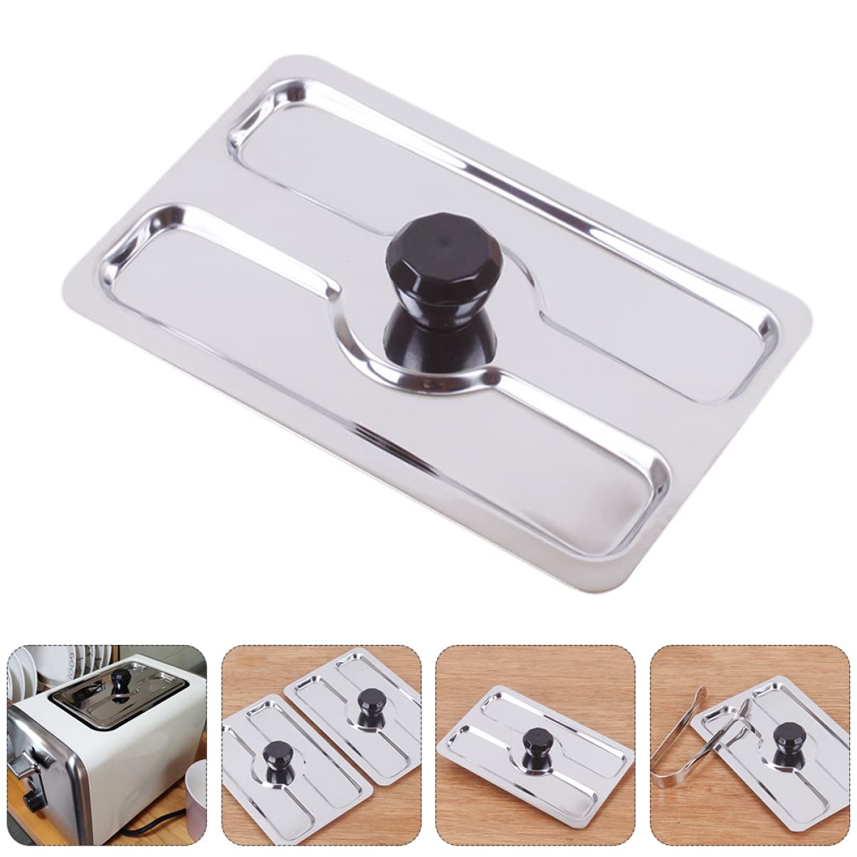 VOSAREA Cuisine 3 Pièces Couverture De Grille- Housse pour Petit Électroménager Housse De Protection Grille- Couverture D'outil De Cuisson Poele Electrique Métal Acier Inoxydable Gaï Gaï