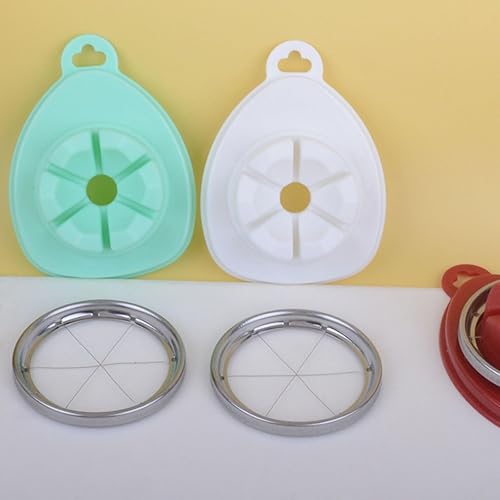 Miniatura 8 de Cortador de huevos para huevos duros, fácil de cortar huevos en rodajas, cuña y dados, cuerpo de ABS resistente con cables de acero inoxidable, pies