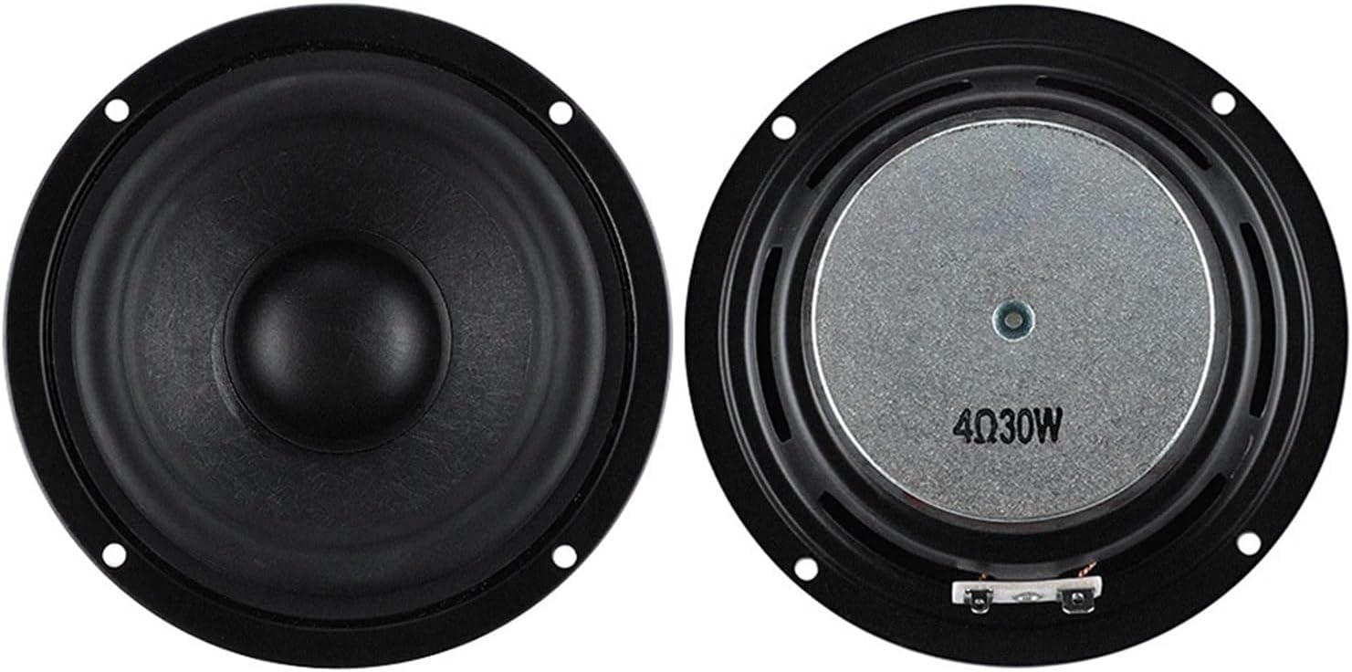 2Pcs 4.5 Inch Full Range Speaker 4 Ohm 30W HiFi Stereo Music Loudspeaker Home Theater Power Amplifier Sound Speaker